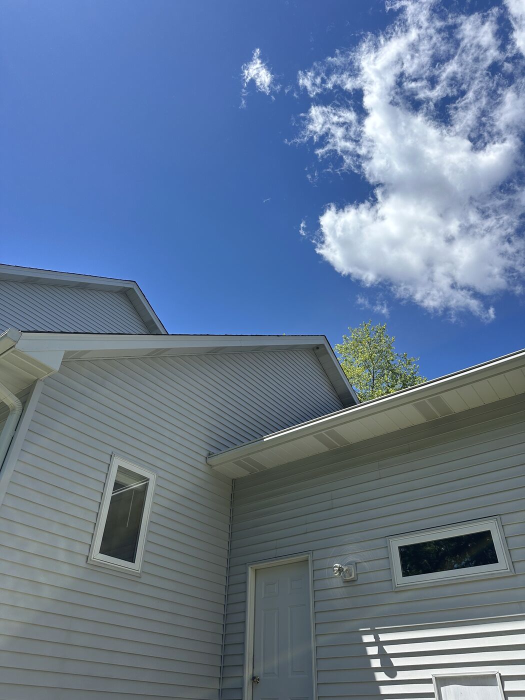 Siding after surface cleaning